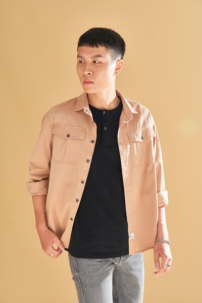 Áo Sơ Mi Nam Khaki Túi Hộp MSH 1001