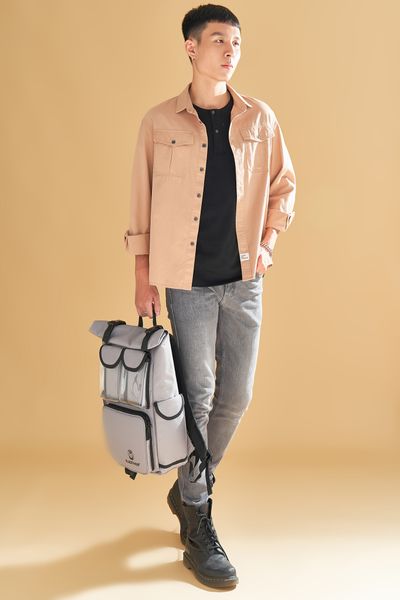 Áo Sơ Mi Nam Khaki Túi Hộp MSH 1001