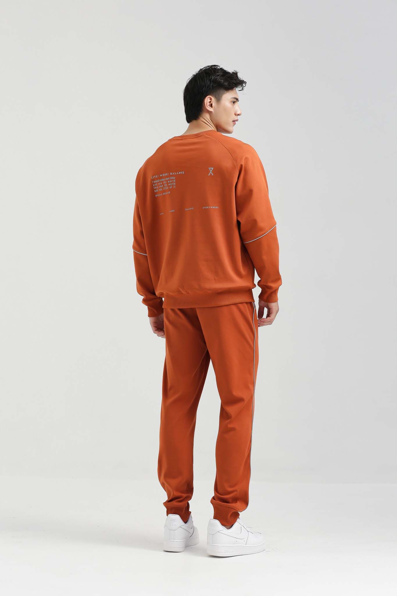 Áo Sweater Nam In Phản Quang Thân Sau MSW 1016 -