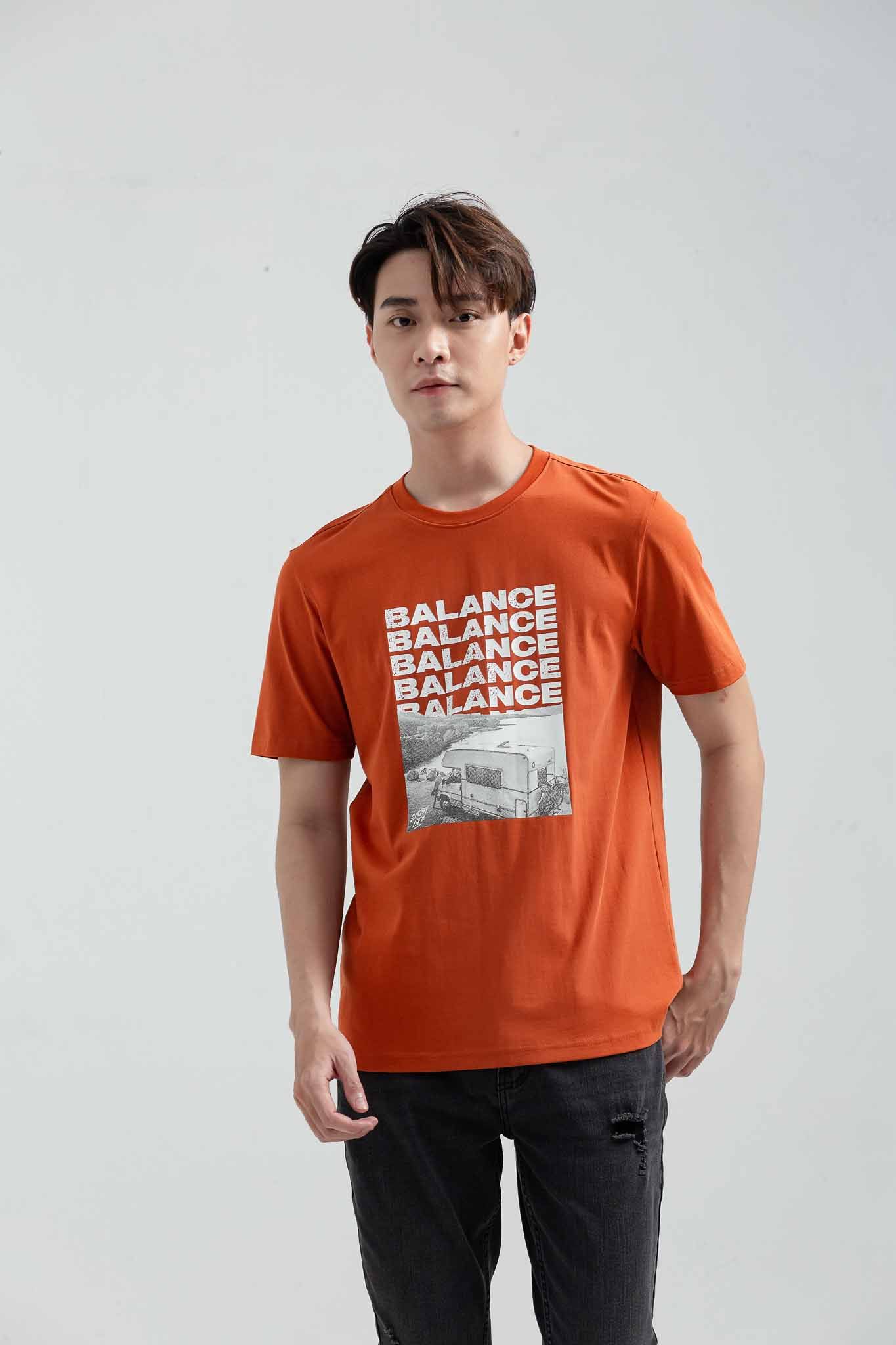 Áo Thun Nam Regular Fit In Graphic Balance Art MTS 1193 -