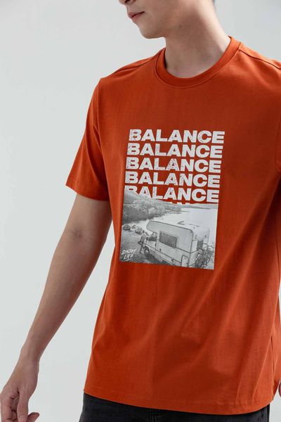 Áo Thun Nam Regular Fit In Graphic Balance Art MTS 1193