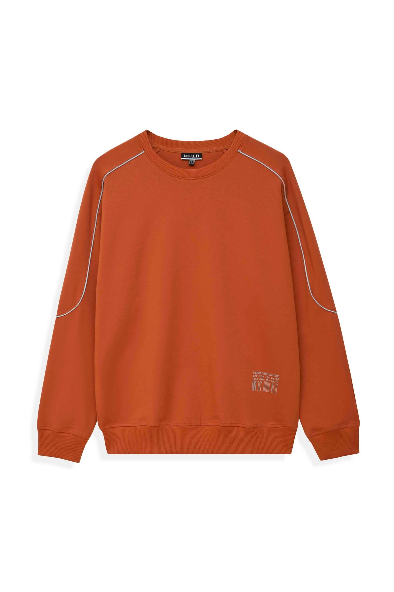 Áo Sweater Nam In Phản Quang Thân Sau MSW 1016 -