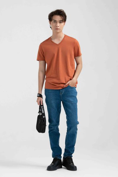 Áo Thun Nam Cổ Tim Slim Fit Basic MTS 1230