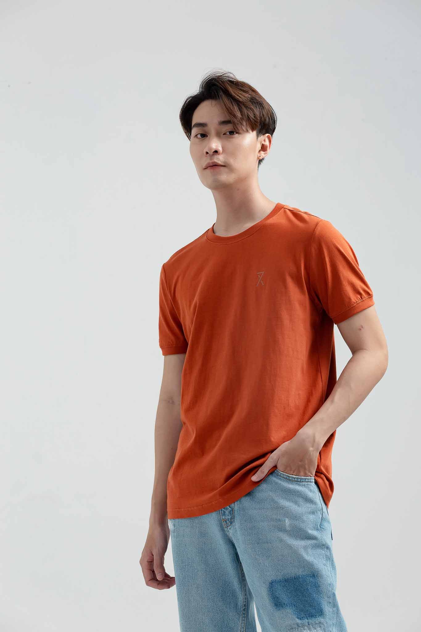 Áo Thun Nam Slim Bo Tay Logo In MTS 1205 -