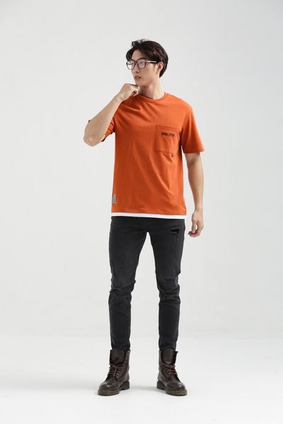 Áo Thun Nam Relax Fit Phối Túi Thêu Typo Digital Citizen MTS 1198