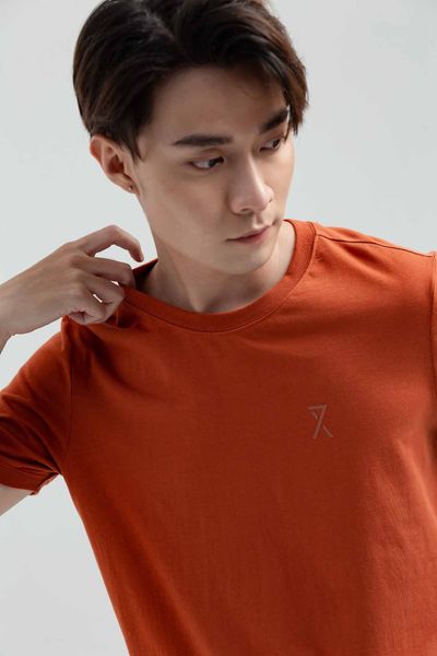 Áo Thun Nam Slim Bo Tay Logo In MTS 1205