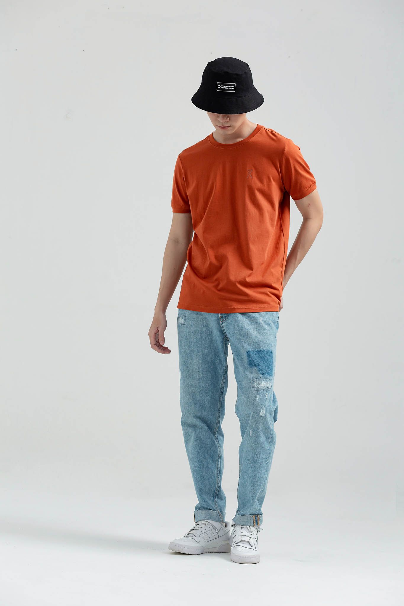 Áo Thun Nam Slim Bo Tay Logo In MTS 1205 -
