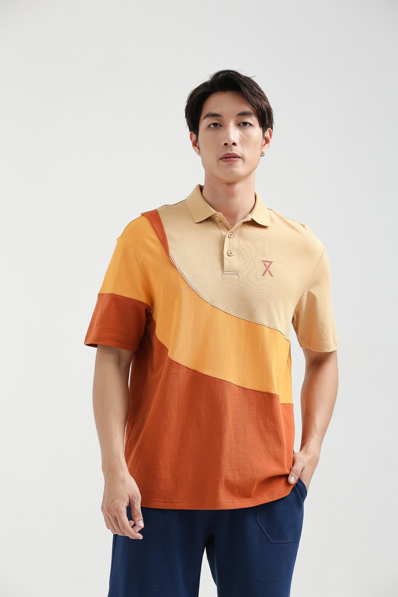 Áo Polo Nam Relax Fit Phối Màu Đắp Vai MPO 1022 -