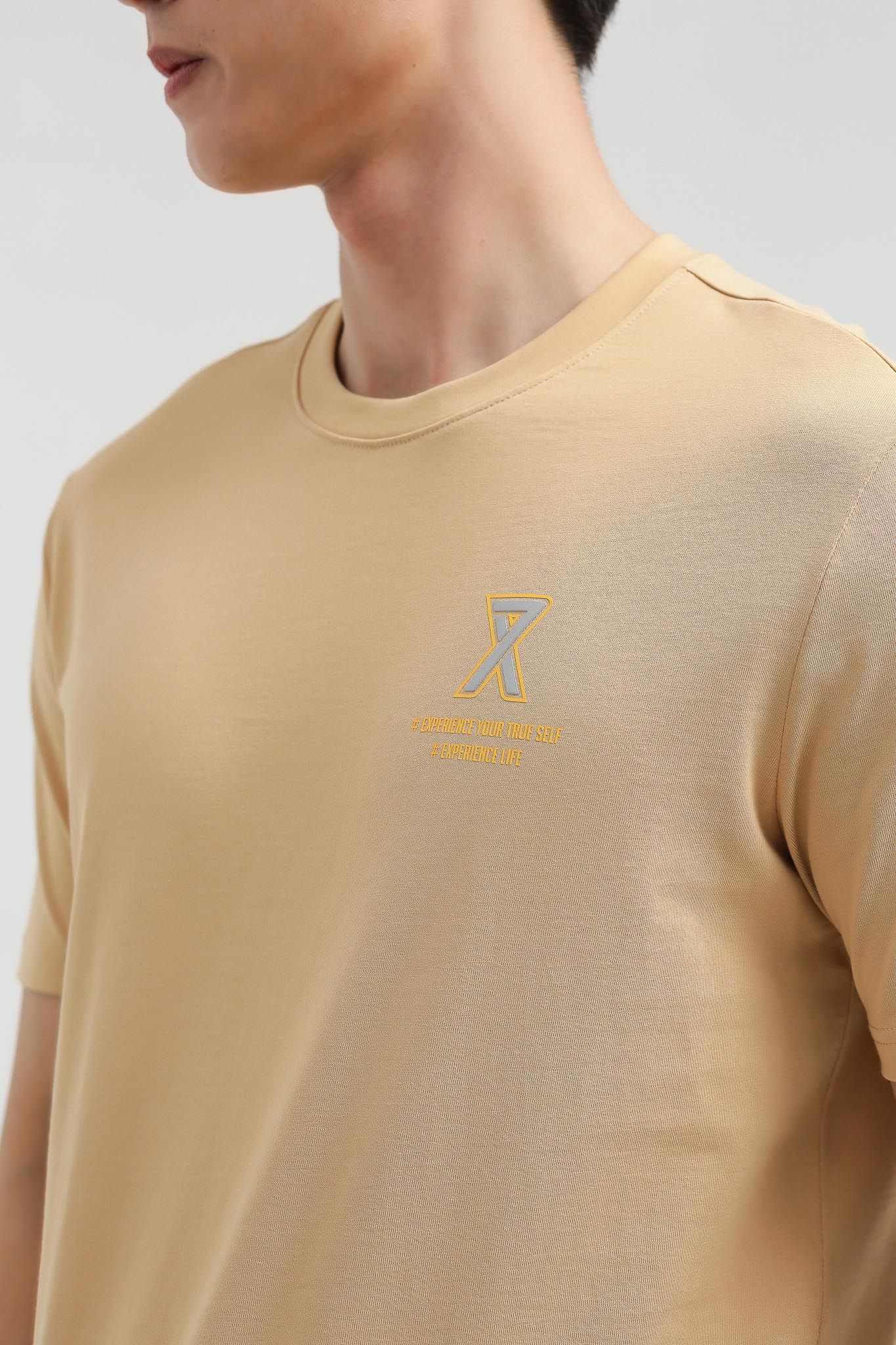Áo Thun Nam Regular Fit In Logo X Nhũ Bạc MTS 1195 -