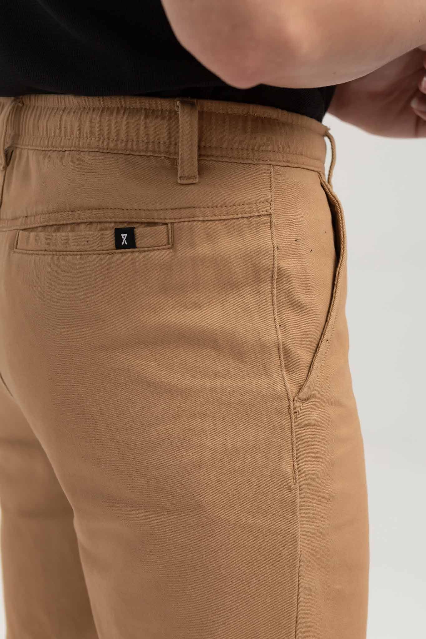 Quần short Nam Khaki Slim Lưng Thun MSR 1019 -