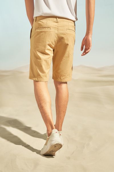 Quần Linen Ngắn Lưng Thun Nam MOT 3014
