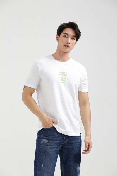 Áo Thun Nam Regular Fit In Typo Ngực MTS 1199