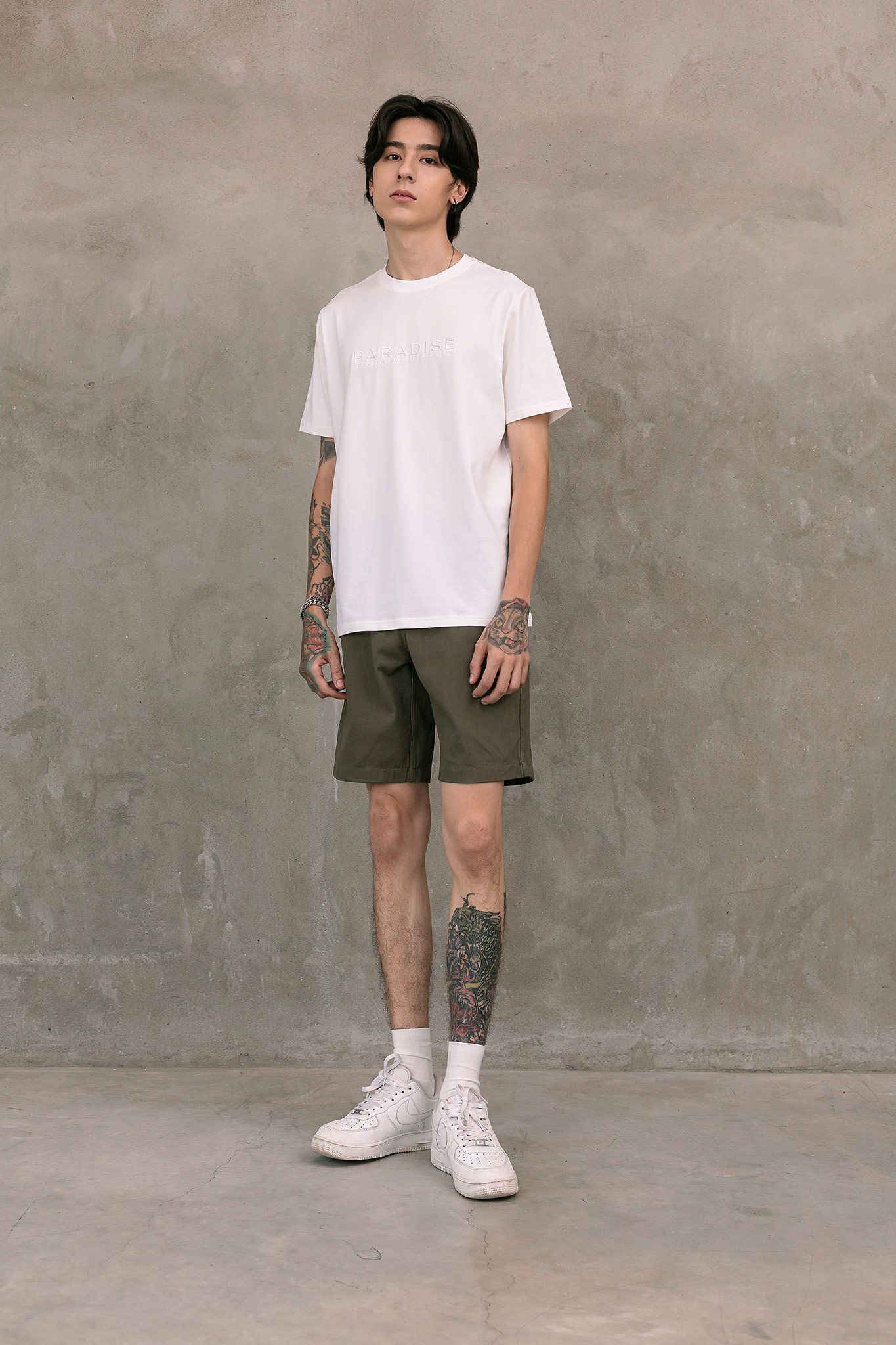 Áo thun Nam Thêu Typo Paradise MTS 1139 -