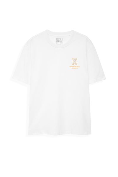 Áo Thun Nam Regular Fit In Logo X Nhũ Bạc MTS 1195