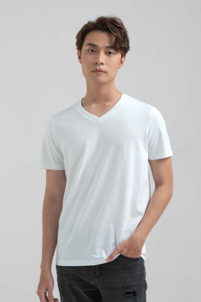 Áo Thun Nam Cổ Tim Slim Fit Basic MTS 1230