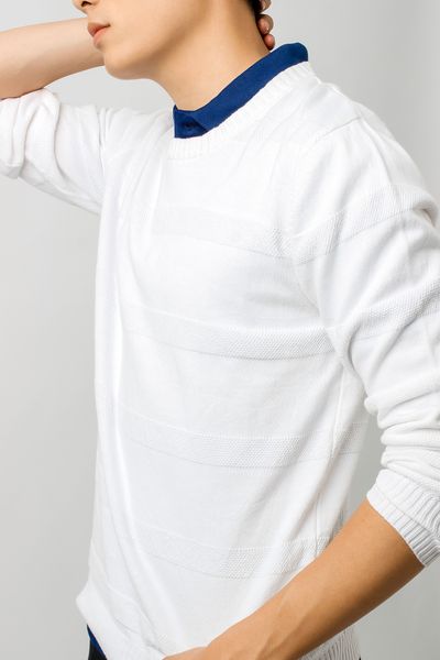 Áo Sweater Len Dệt Gân Ngang OSM 1011