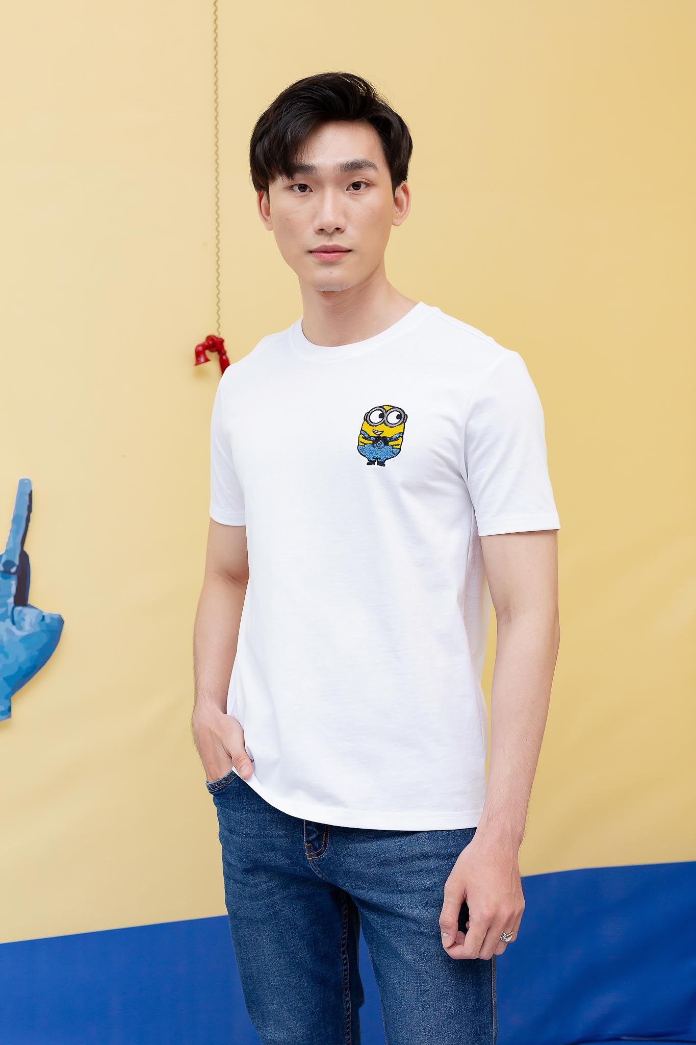 Áo Thun Nam Regular Fit Minions Thêu Xù MTS 1213 -