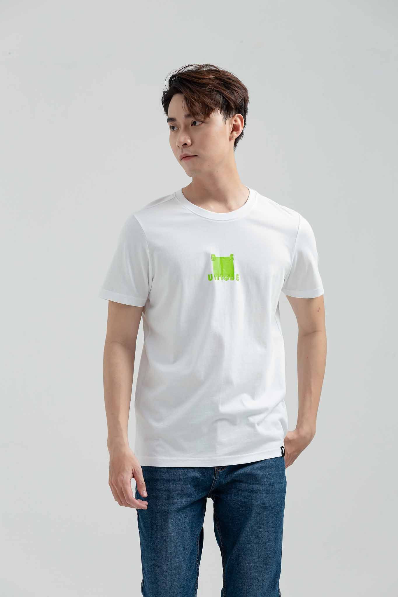 Áo Thun Nam Slim In Typo Be Unique MTS 1192 - Áo Thun Nam Slim In Typo Be Unique MTS 1192