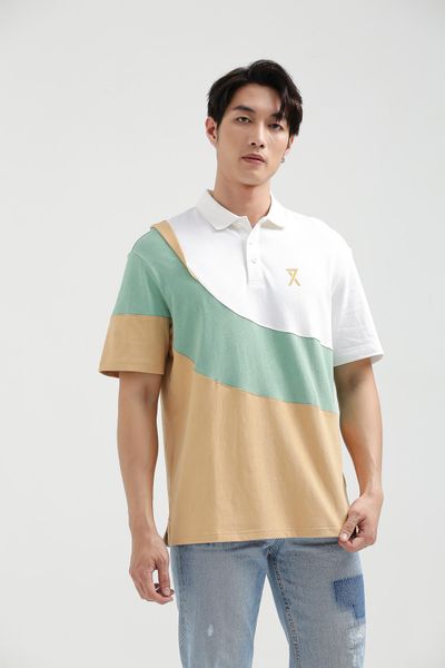 Áo Polo Nam Relax Fit Phối Màu Đắp Vai MPO 1022