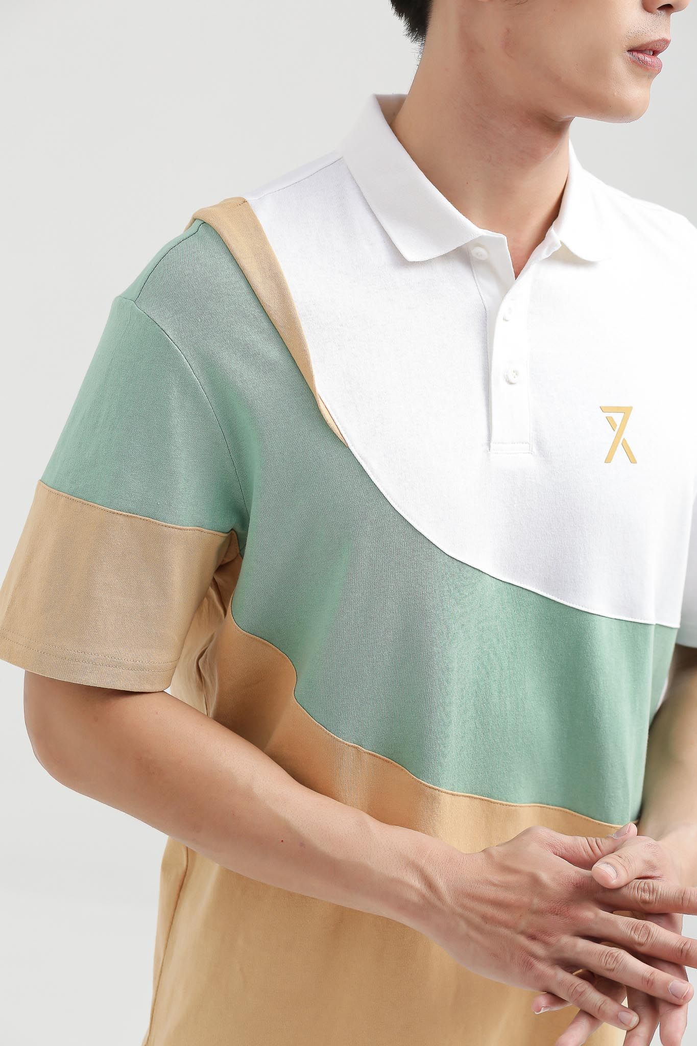 Áo Polo Nam Relax Fit Phối Màu Đắp Vai MPO 1022 -