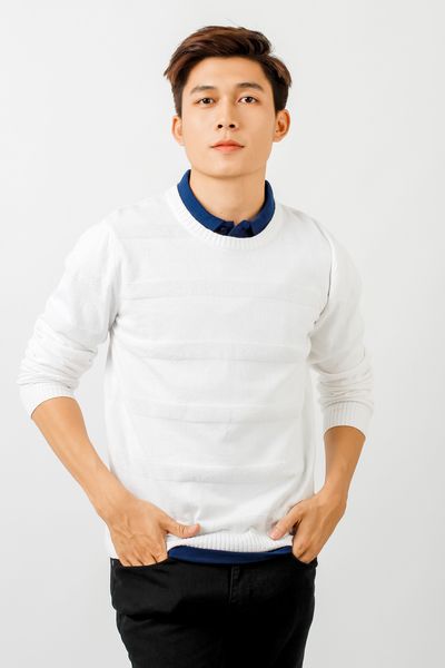 Áo Sweater Len Dệt Gân Ngang OSM 1011