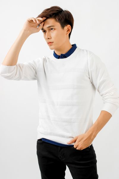 Áo Sweater Len Dệt Gân Ngang OSM 1011