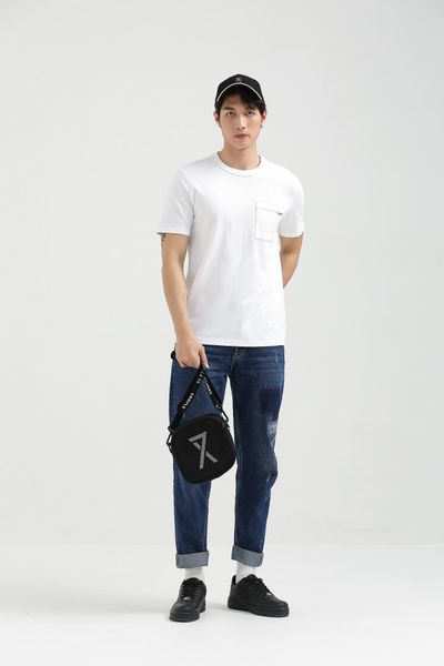 Áo Thun Nam Regular Fit Phối Túi Ngực MTS 1203