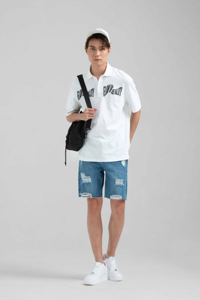 Áo Polo Nam Jersey Relax Fit In Typo Trước Ngực MPO 1025