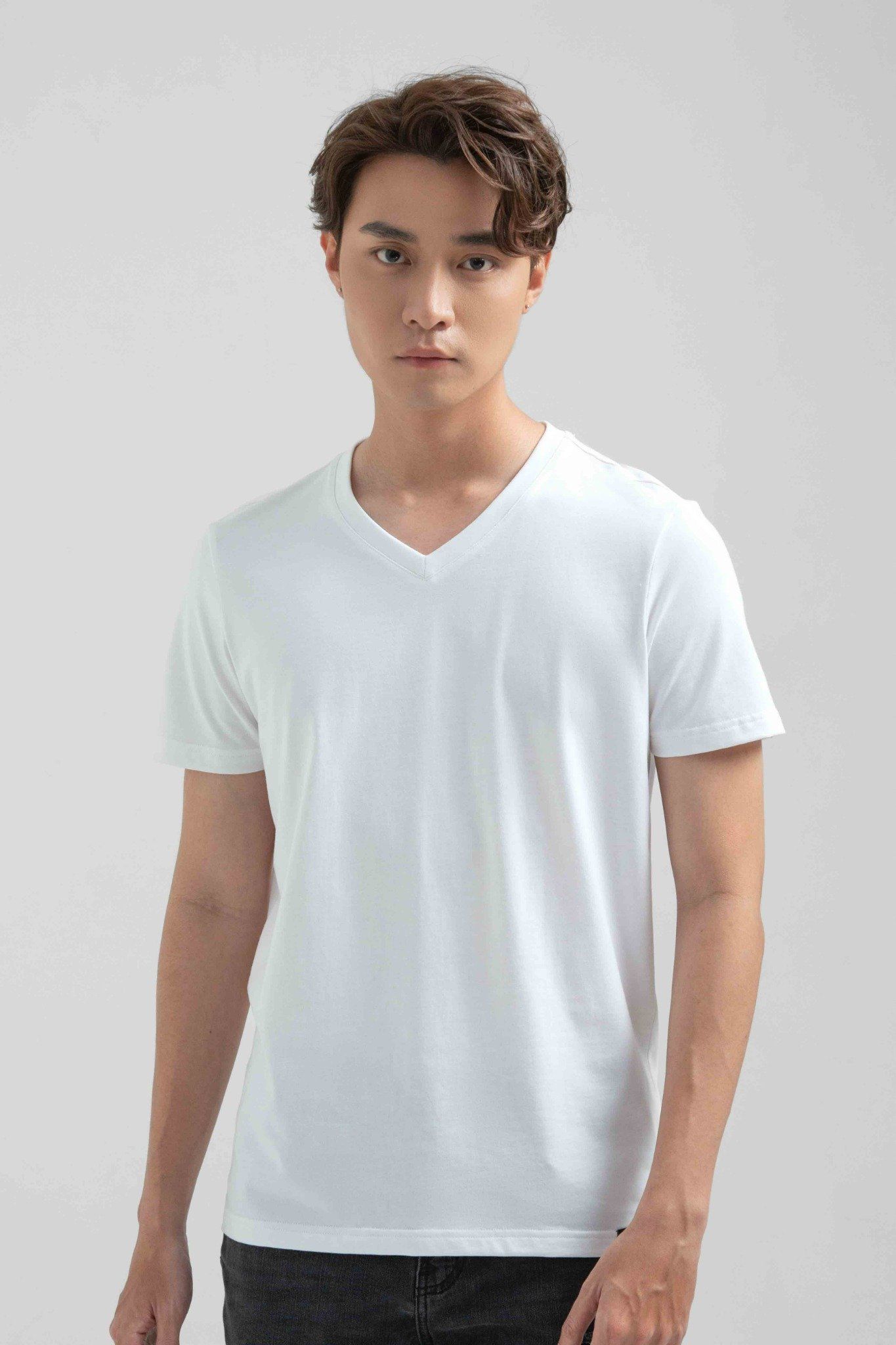 Áo Thun Nam Cổ Tim Slim Fit Basic MTS 1230 -