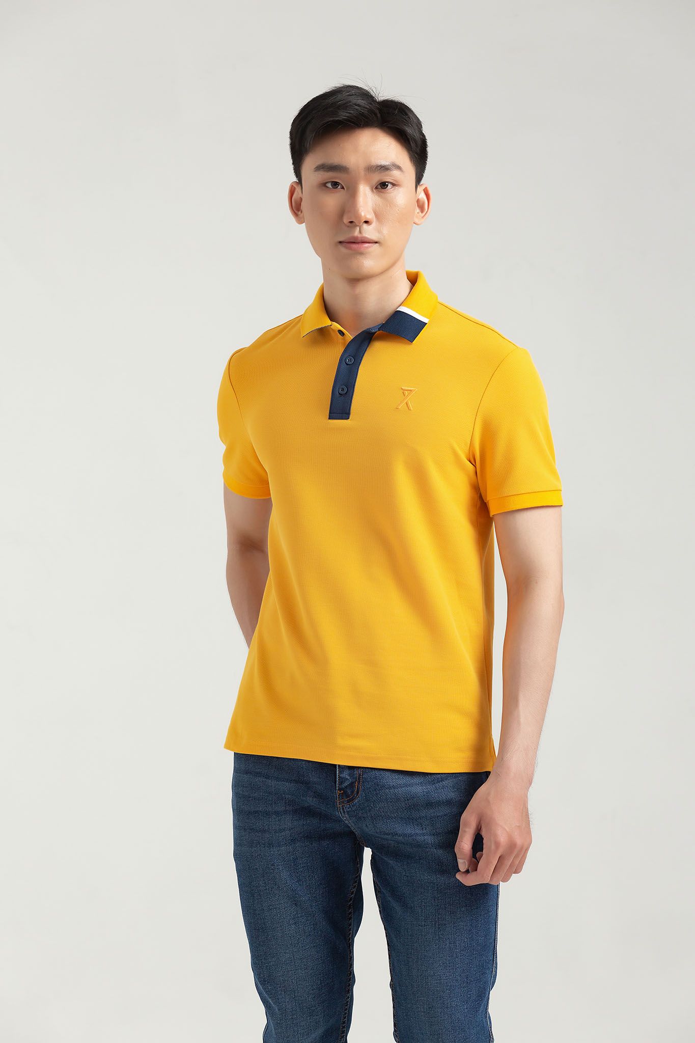 Áo Polo Nam Pique Regular Fit Phối Trụ Bo Kiểu MPO 1023 -