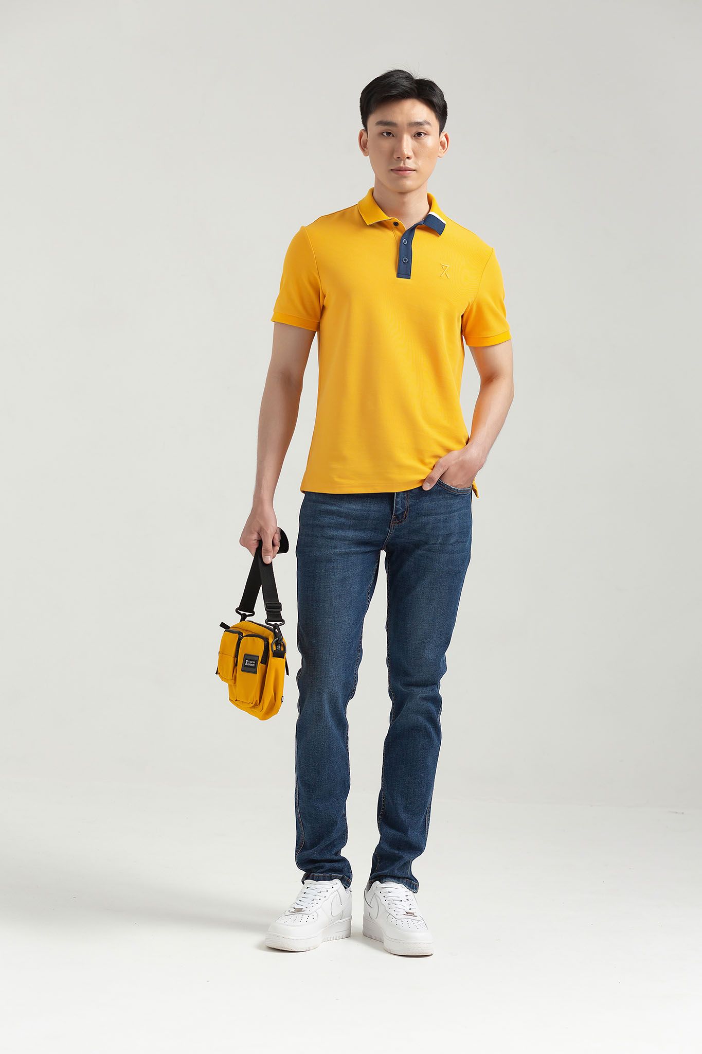 Áo Polo Nam Pique Regular Fit Phối Trụ Bo Kiểu MPO 1023 -