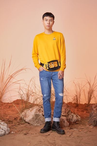 Áo Sweater Nam Logo Thêu MSW 1003