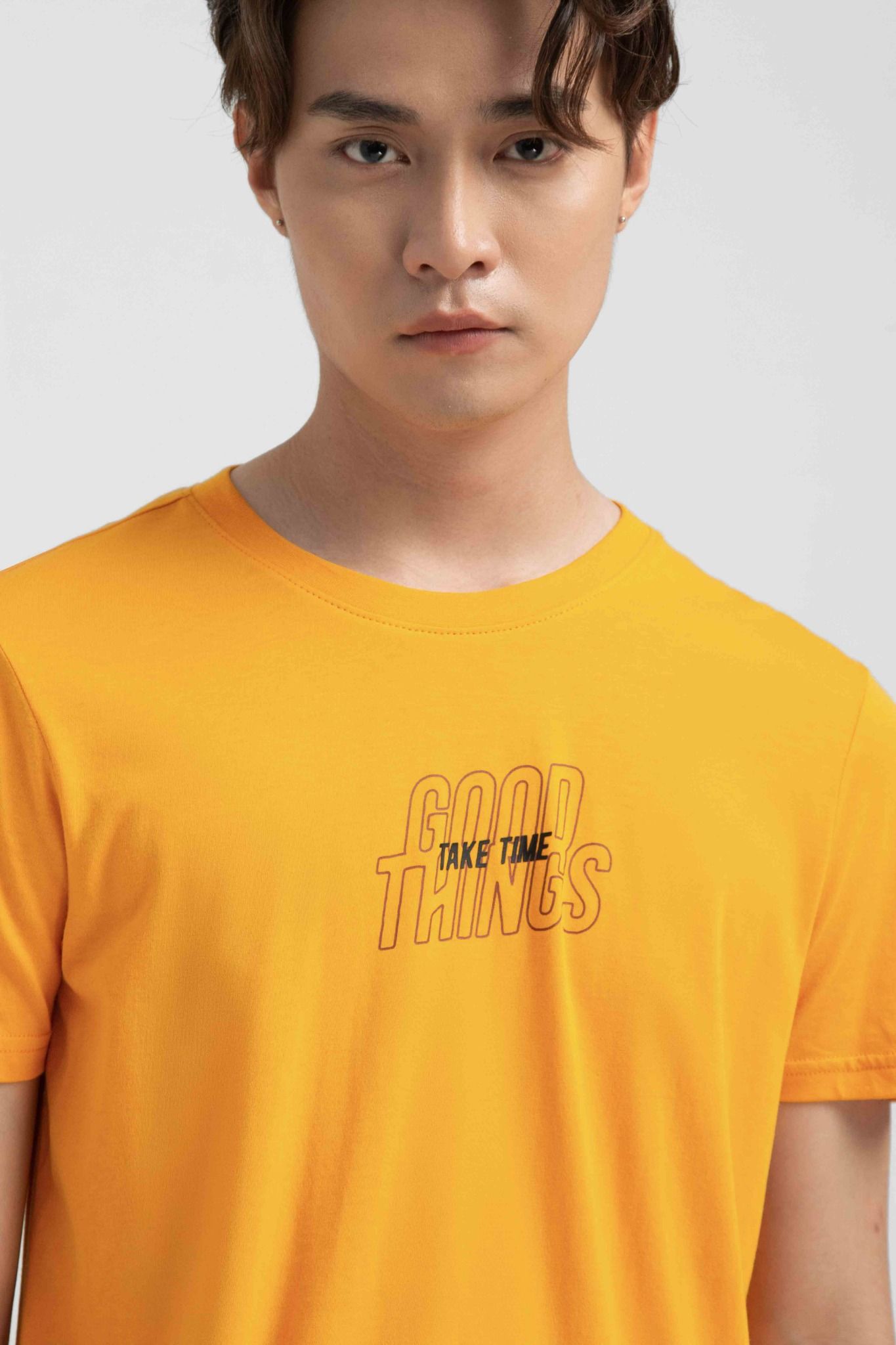 Áo Thun Nam Slim Fit In Typo Good Things Take Time MTS 1215 -