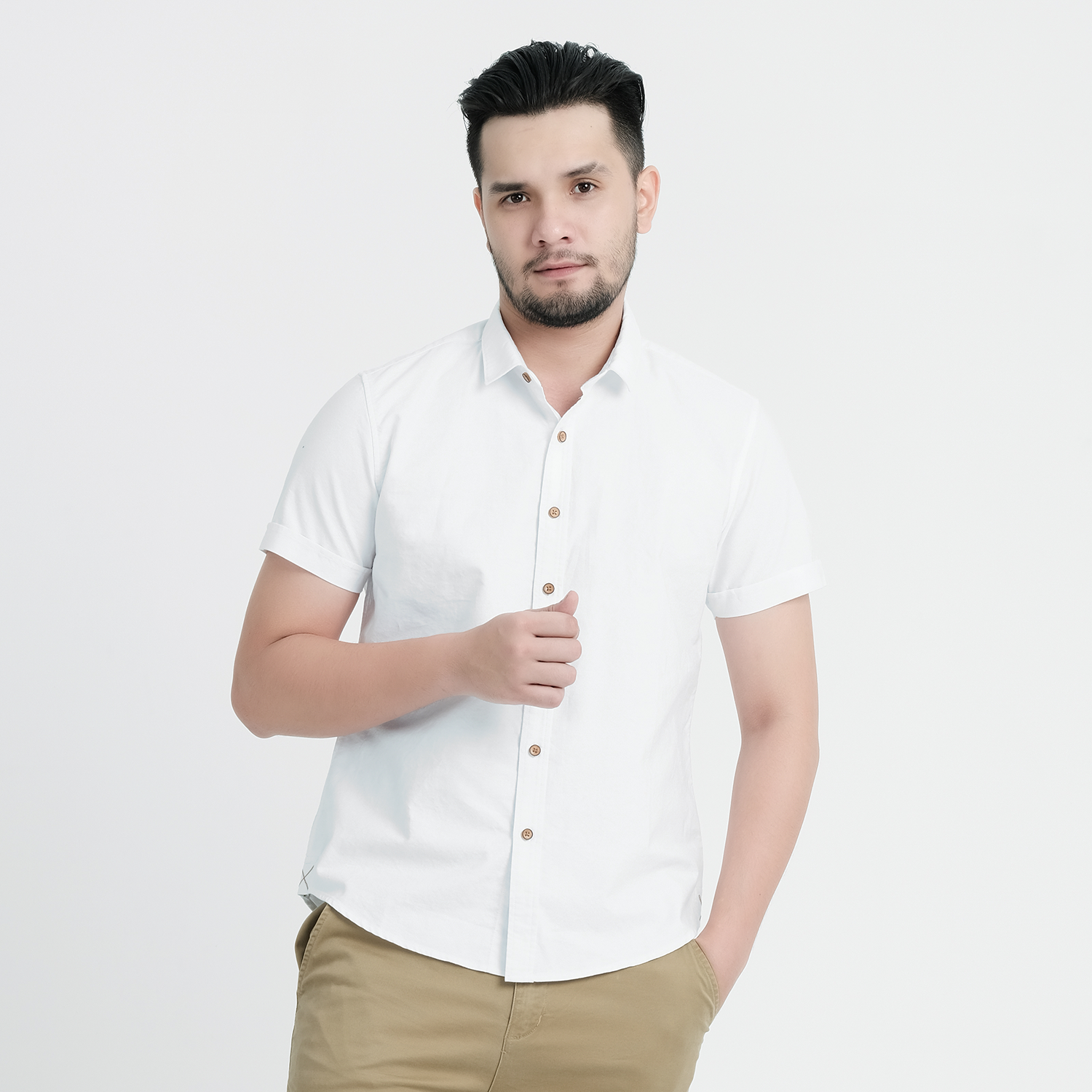 Áo sơ mi Tay Ngắn Oxford MSH 3007