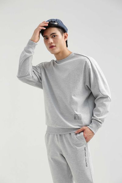 Áo Sweater Nam In Phản Quang Thân Sau MSW 1016