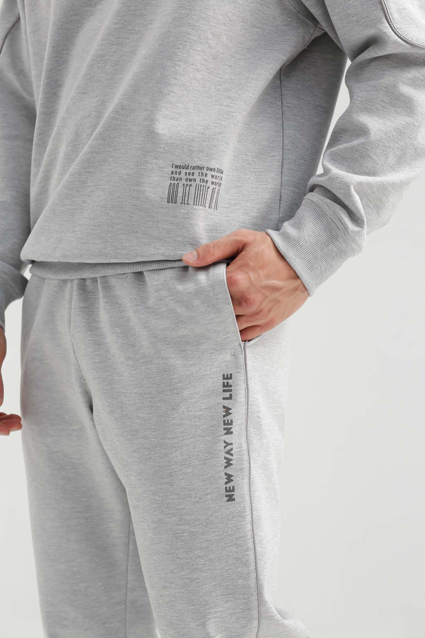 Áo Sweater Nam In Phản Quang Thân Sau MSW 1016 -