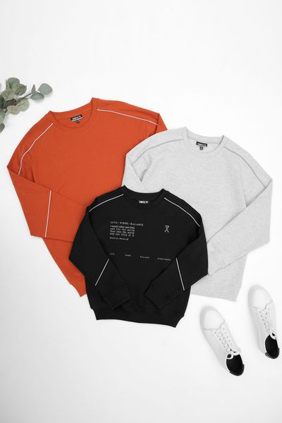 Áo Sweater Nam In Phản Quang Thân Sau MSW 1016