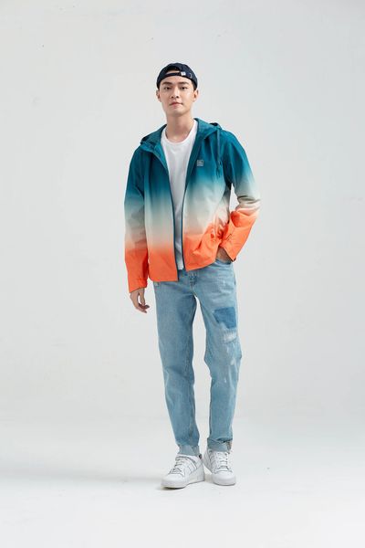Áo Khoác Dù Nam Trượt Nước Ombre Loang Màu MOP 1023