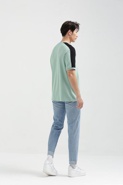 Áo Thun Nam Relax Fit Rã Vai Phối Màu MTS 1202