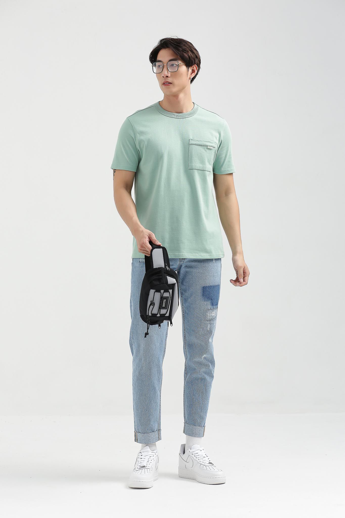 Áo Thun Nam Regular Fit Phối Túi Ngực MTS 1203 -