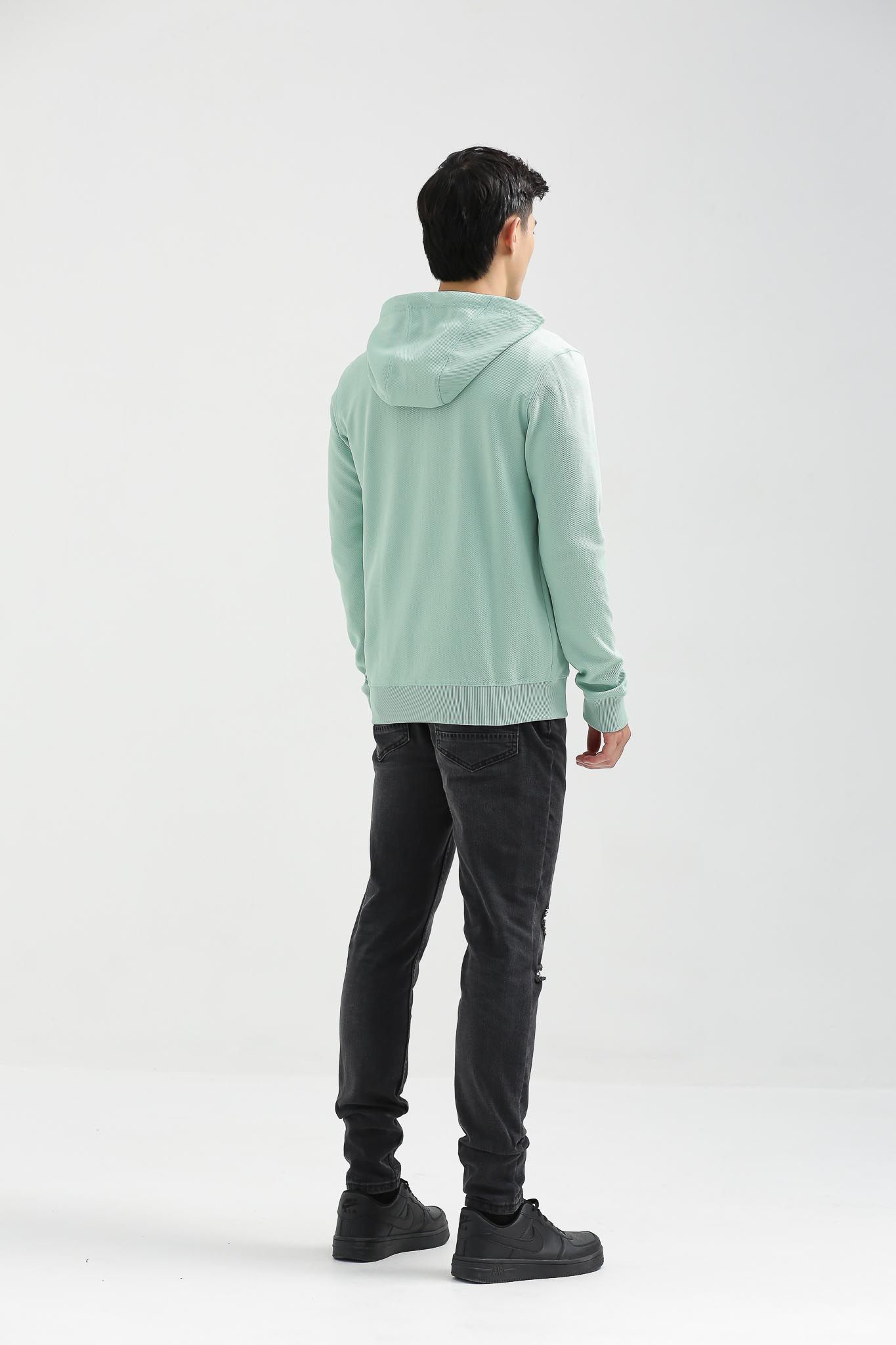 Áo Khoác Nam Basic Thun Gân Chéo MOK 1026 -