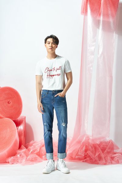 Quần Jeans Dài Slim Fit Nam MJE 1004