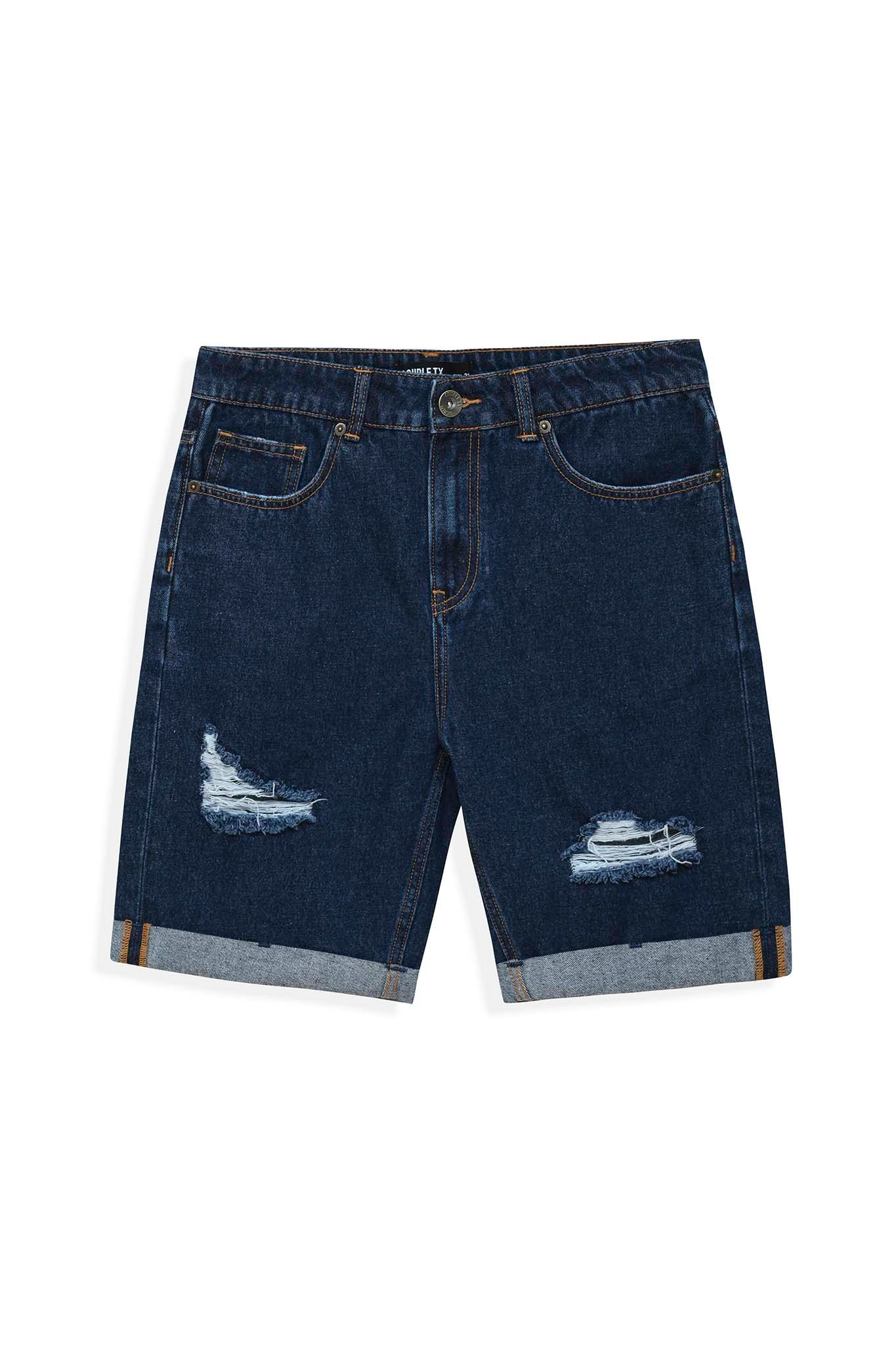 Quần Short Jeans Nam Slim Fit Rách MSR 1021 -