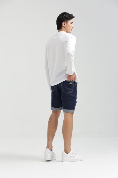Quần Short Jeans Nam Slim Fit Rách MSR 1021