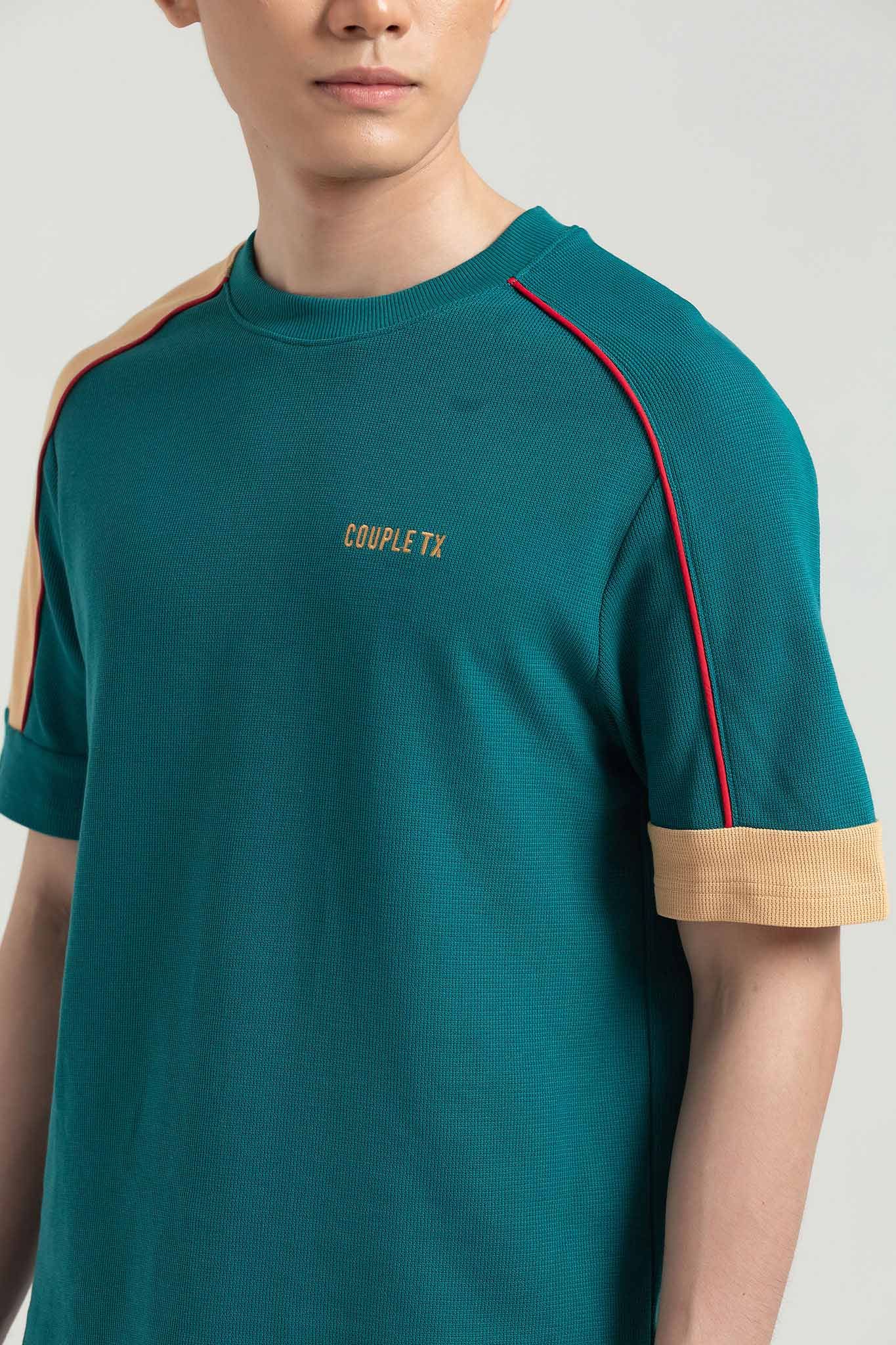 Áo Thun Nam Relax Fit Rã Vai Phối Viền MTS 1228 -