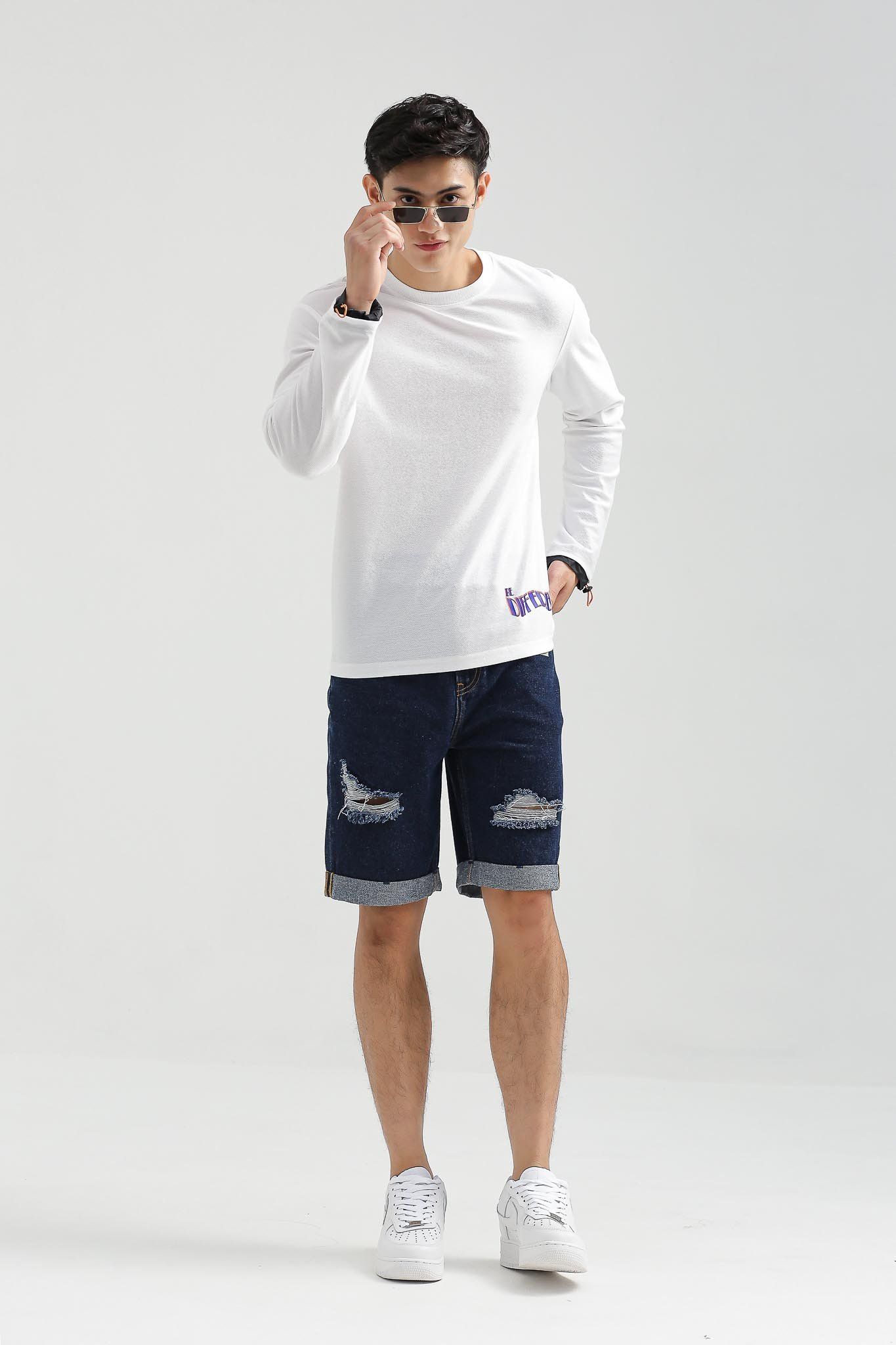 Quần Short Jeans Nam Slim Fit Rách MSR 1021 -