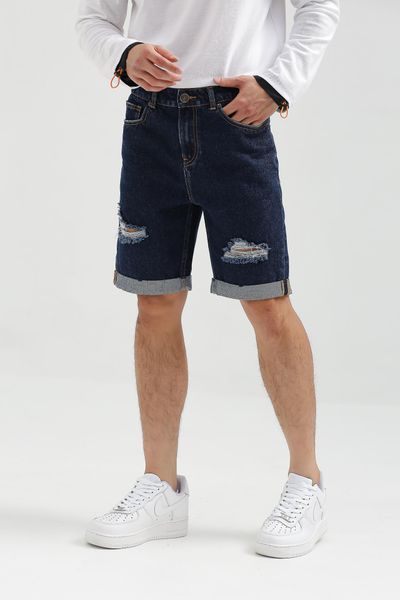 Quần Short Jeans Nam Slim Fit Rách MSR 1021