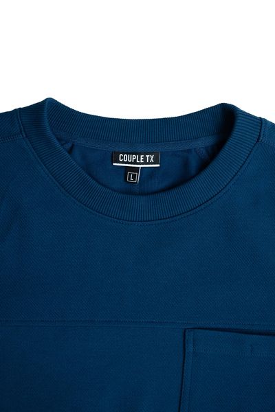 Áo Sweater Nam Vải Gân Chéo Thêu Typo Túi MSW 1017