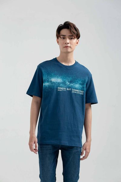 Áo Thun Nam Relax Fit In Tram Galaxy Night MTS 1186