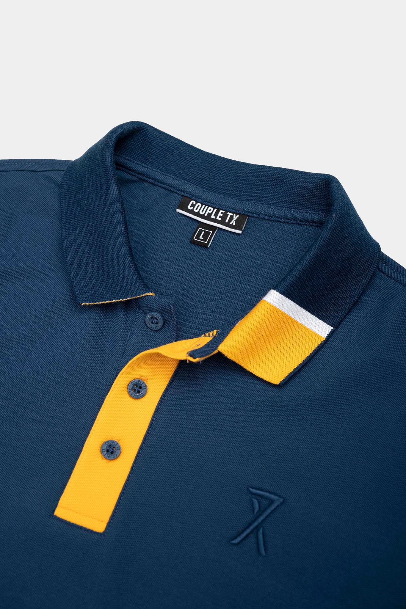 Áo Polo Nam Pique Regular Fit Phối Trụ Bo Kiểu MPO 1023 -